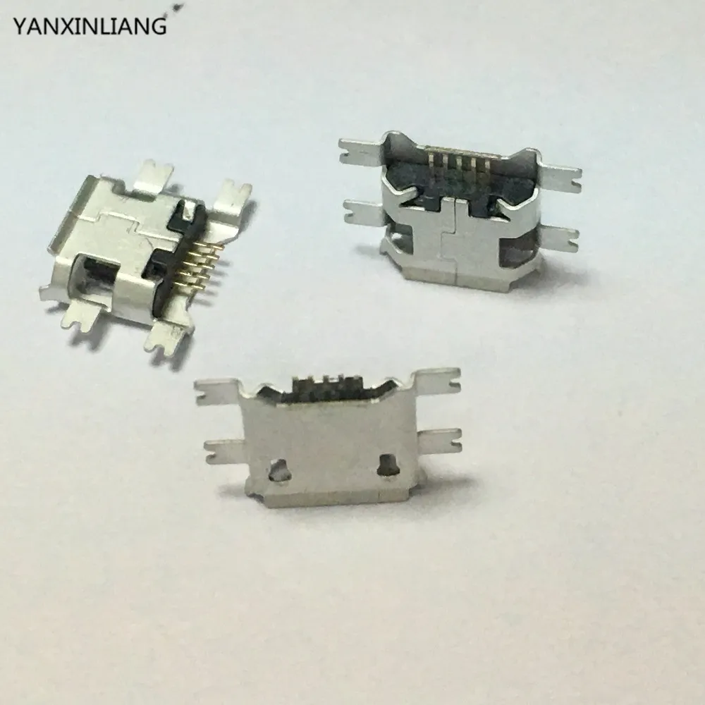 10 шт./лот Micro USB тип данных B гнездо 5Pin 4 ножки SMT SMD разъем для пайки | Обустройство
