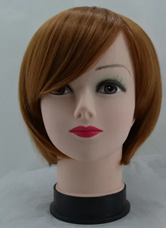 Косая челка для парика короткая волнистая синтетические жёлтые светлые волосы