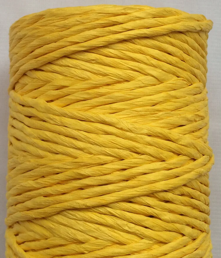 yellow 1 штука) цветная бумажная веревка, бумажная рафия шпагат, декоративная бумажная шпагат 2 мм 100 ярдов/катушка по EMS - Цвет: yellow