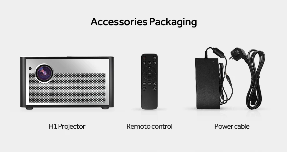 Бренд AUN умный проектор H1, встроенный в Android, wifi, Bluetooth. Поддержка HD-IN, USB, 1080 P. Светодиодный мини-проектор для домашнего кинотеатра