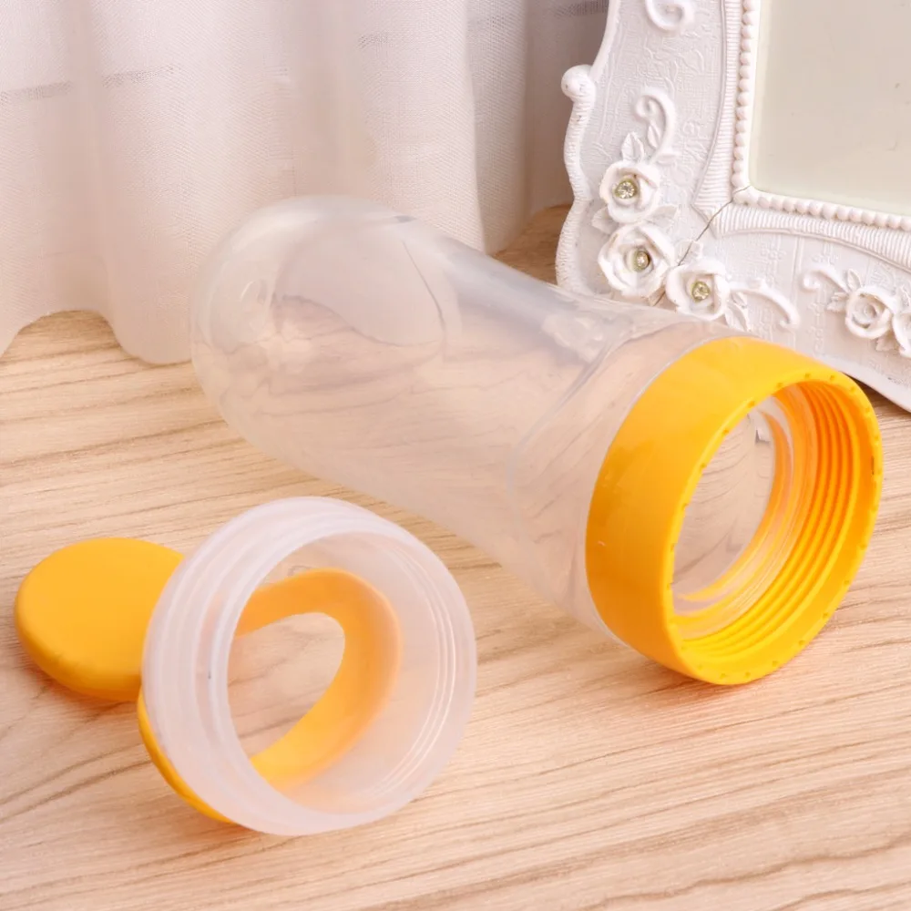 

YAS Infant Baby Kids Silicone Feeding With Spoon Feeder Food Rice Cereal Bottle New