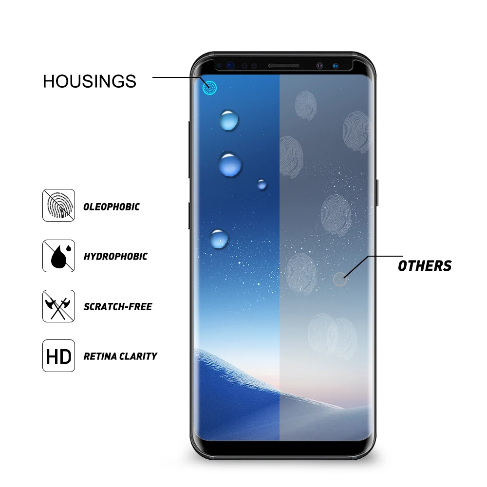 Защитная пленка для экрана samsung Galaxy S8 plus S9 Plus полностью изогнутая камеры