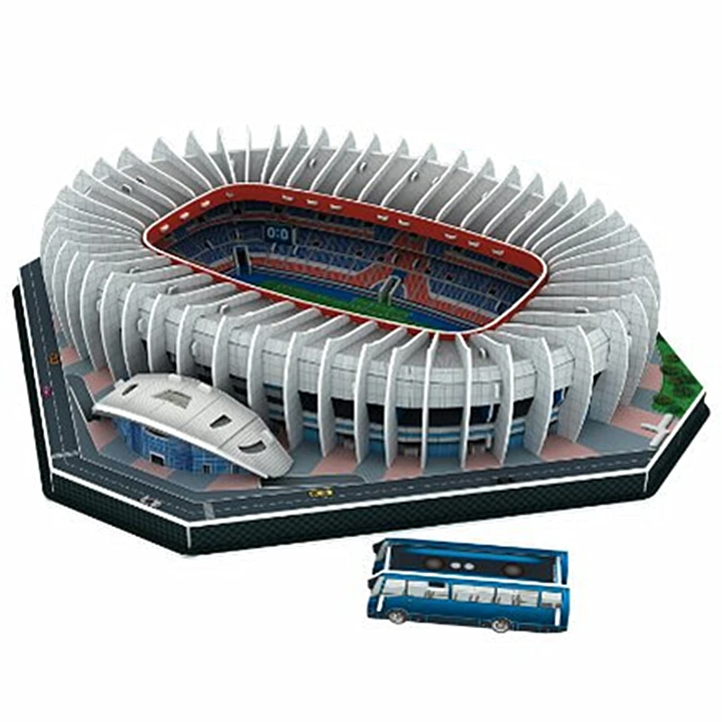 Классические головоломки 3D головоломки Parc des Princes футбольная игра стадионы DIY мир Строительство Кирпич игрушечные масштабные модели наборы бумаги