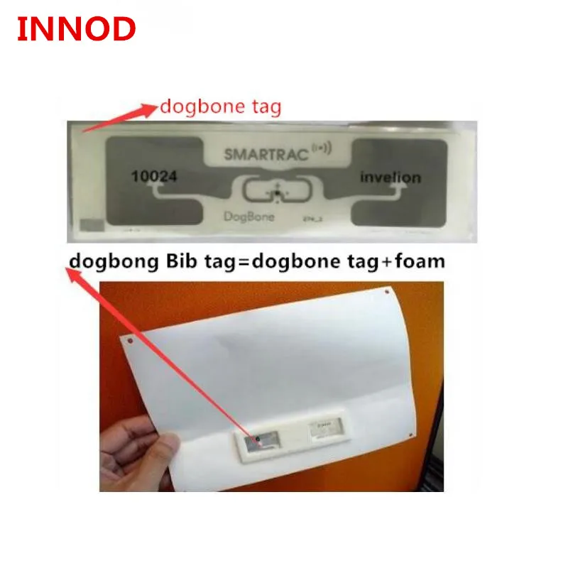 

free sports timing system impinj monza R6 chip long range smartrac rfid sticker uhf 860-960mhz dogbone bib tag with foam number