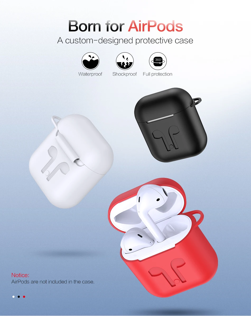 Caseier чехол для наушников Apple AirPods силиконовый чехол беспроводной Bluetooth чехол для наушников защитная коробка для AirPod аксессуары