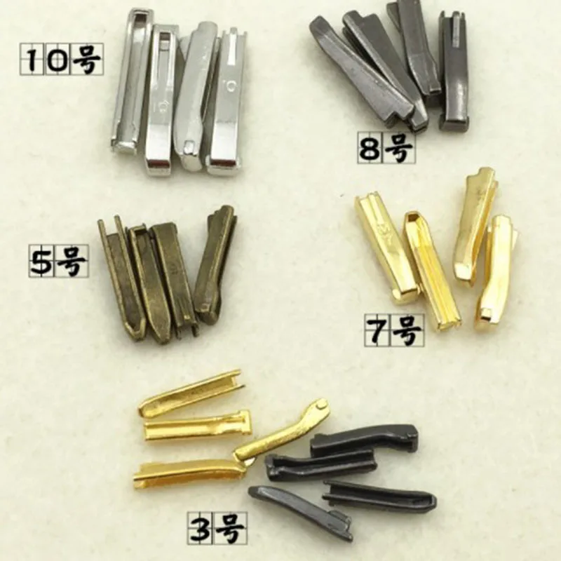 50pairs/lot 3# 5# 8# 10# double open ends one end golden silver gun black bronze insert zipper stoppers accessories874 | Дом и сад