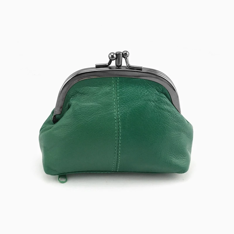 dark green0545 NICOLE& CO, кошелек для монет из натуральной кожи, Женский кошелек из овечьей кожи, кошелек с металлическим замком, держатель для карт, кошелек на молнии, маленькая сумка - Цвет: dark green0545