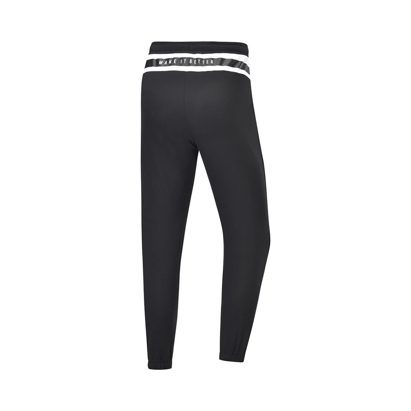 Женские тренировочные брюки Li Ning 9/10 спортивные штаны из 100% хлопка с подкладкой на