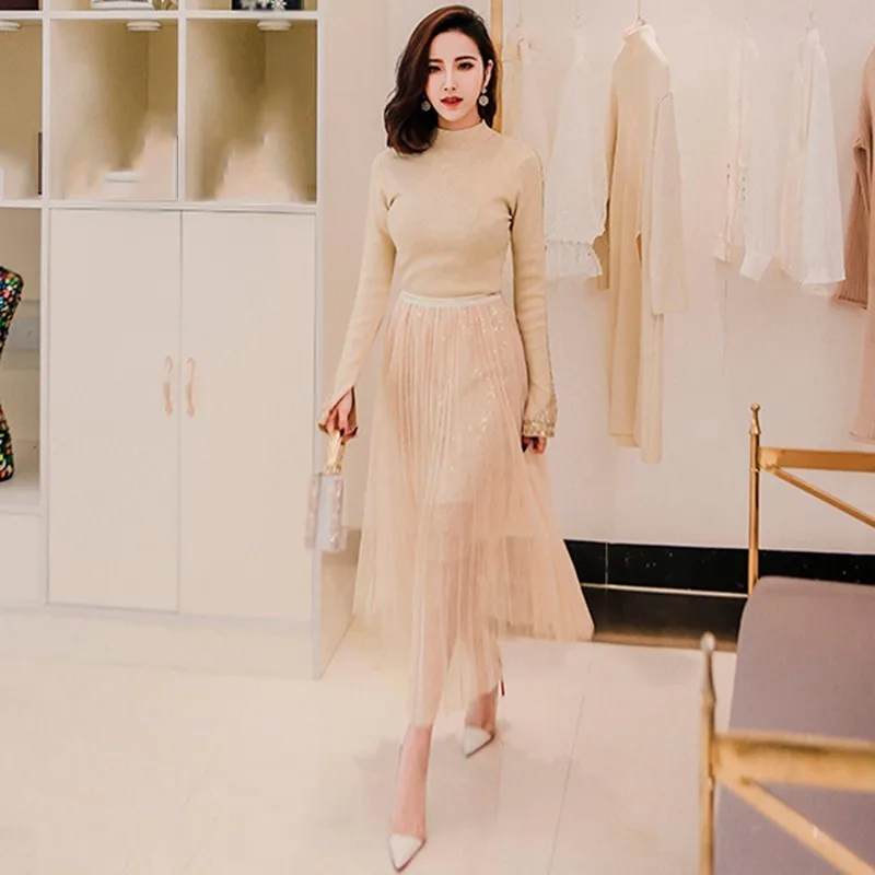 Sispell Side Striped Для женщин футболка блестками Flare рукавом Elegent Футболки для Обувь