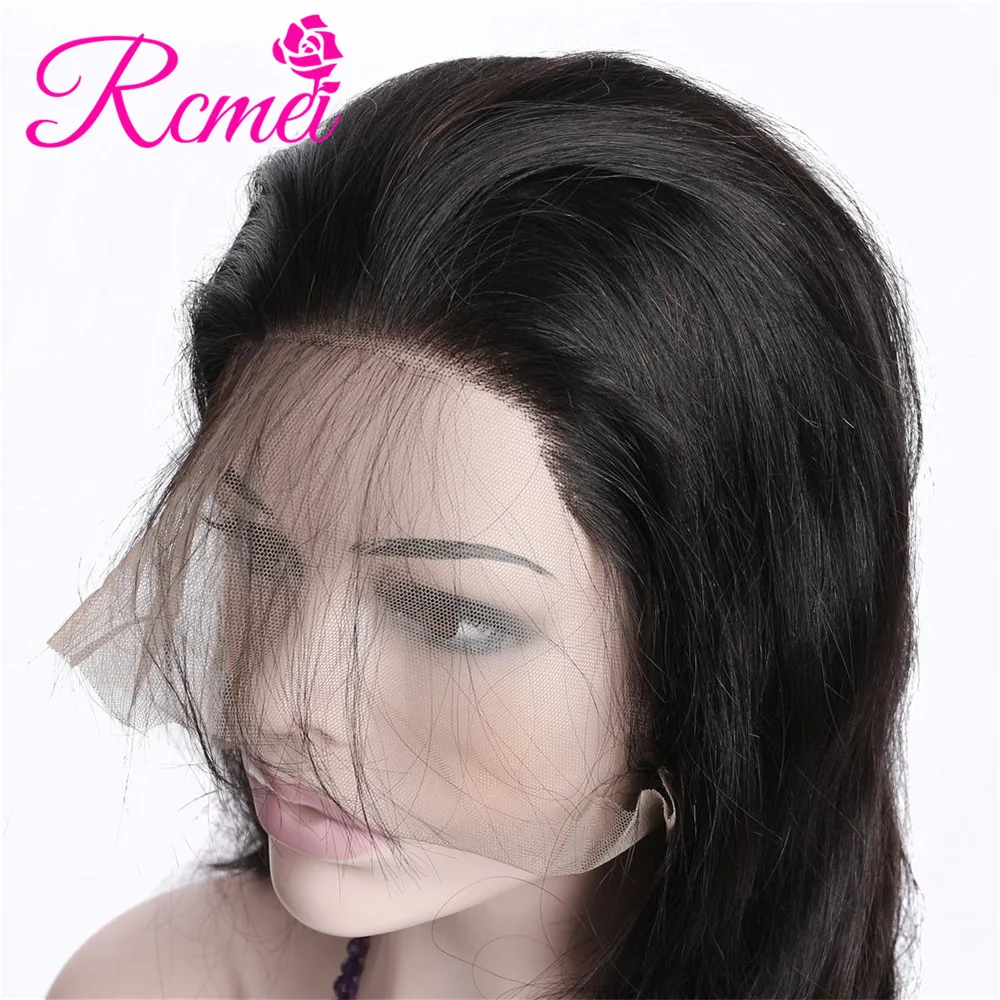 Rcmei 360 фронтальные человеческие волосы парики бразильские объемные волнистые