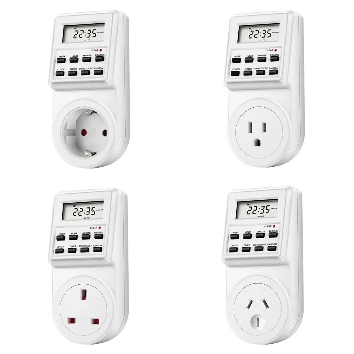 ЕС Великобритания США FR BR Plug цифровой Еженедельный Программируемый Электрический настенный разъем питания таймер розетка время на выходе часы 16А/3680 Вт