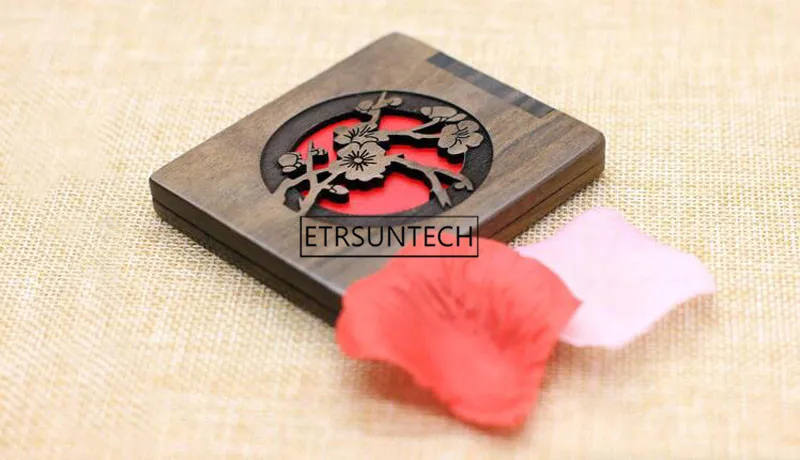 30 шт. резное зеленое сандаловое зеркало двухстороннее для макияжа портативные