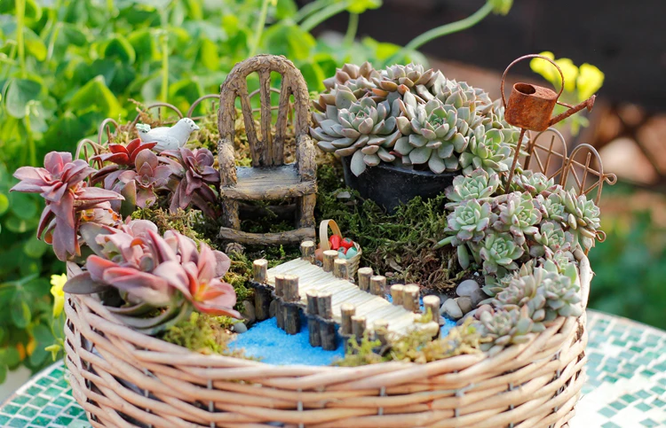 Миниатюрная фигурка из смолы с цветочным рисунком ручная роспись миниатюрный