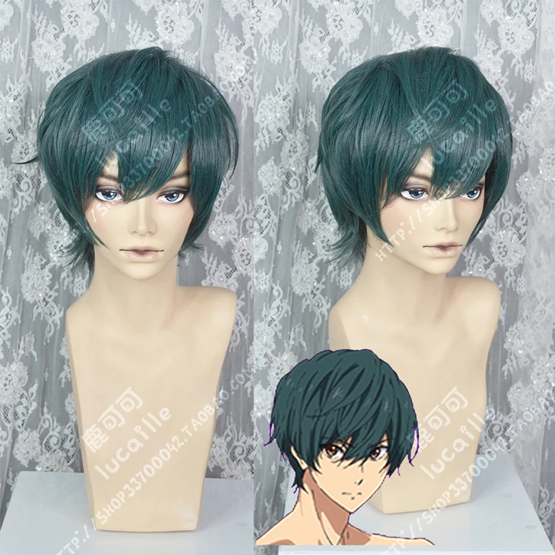Бесплатно! погружение в будущее ikuya kirishima зеленые короткие пушистые парики