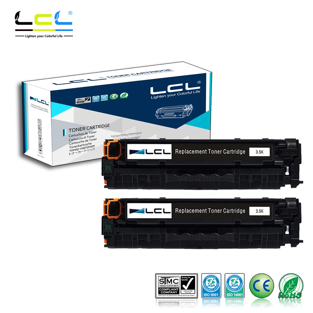 LCL 304A CC530A CC530 530A (2 Pack Black) Тонер картридж совместимый для HP Color LaserJet CP2020 CP2025 CM2320|toner