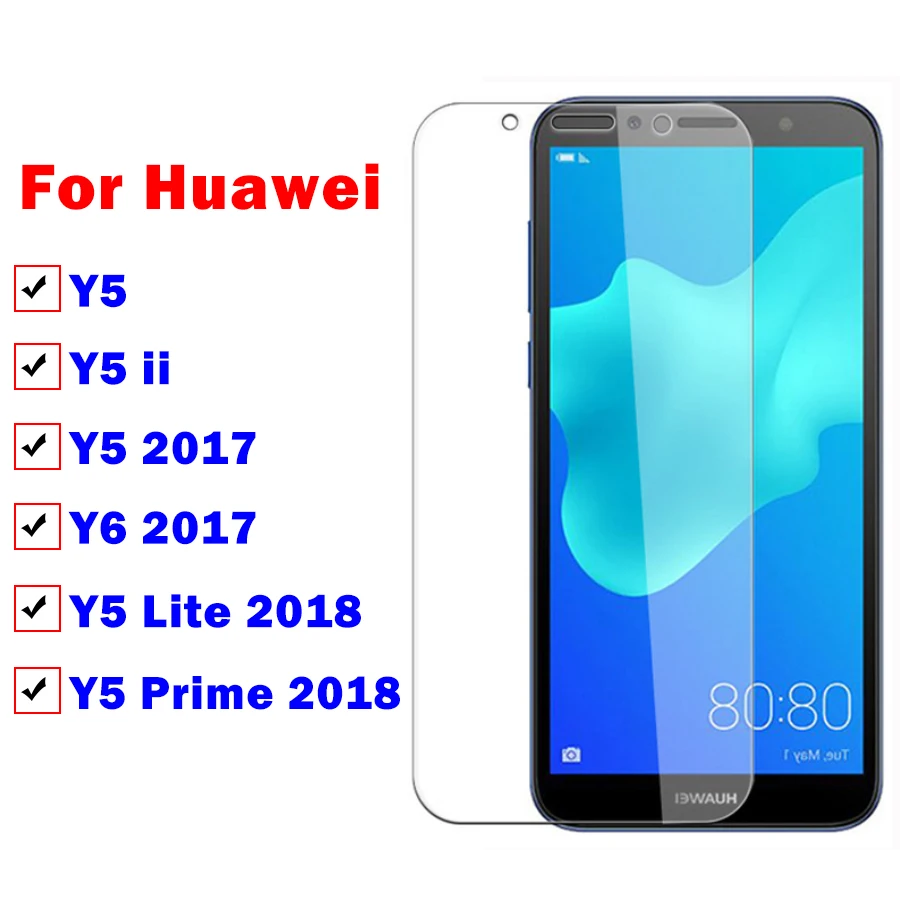 Защитное стекло для huawei y5 lite 2018 prime ii y6 y 5 2017 5y защитное покрытие экрана huavei