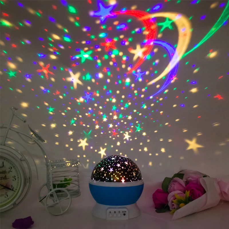 Проектор Ночник LED Звезда Мастер Небо лампа романтическая Космос вращающийся