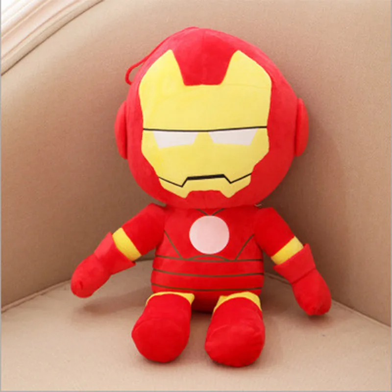 iron Man 25cm Плюшевая игрушка для костюмированной игры Мститель Капитан Америка Капитан подушка в стиле Бэтмена подарок украшение диван аксессуары Мальчики Девочки Подарки - Цвет: iron Man 25cm