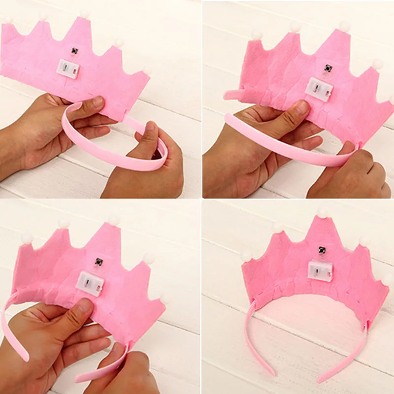 Со светящимися вставками корона на день рождения головные уборы для девочек