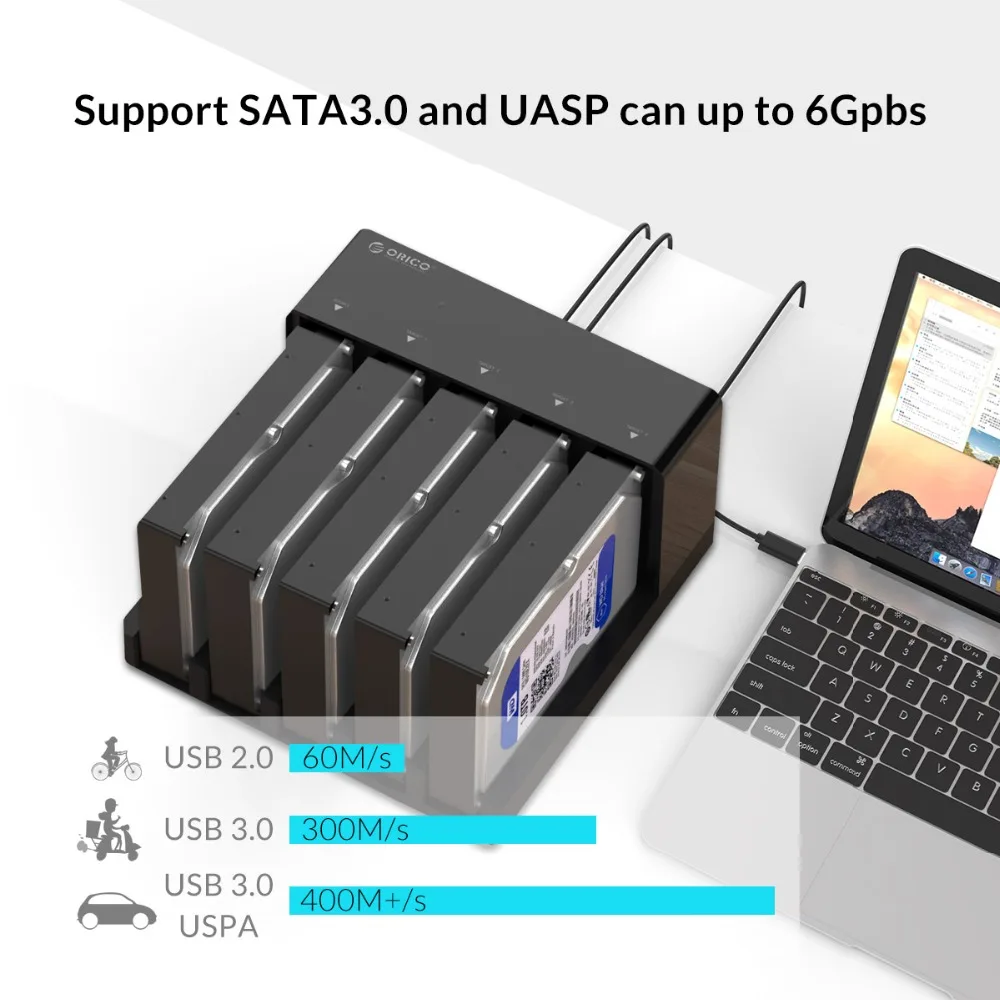 Чехол для жесткого диска ORICO SATA к USB 2 5 3 5/3 0 дюйма поддержка функции клонирования