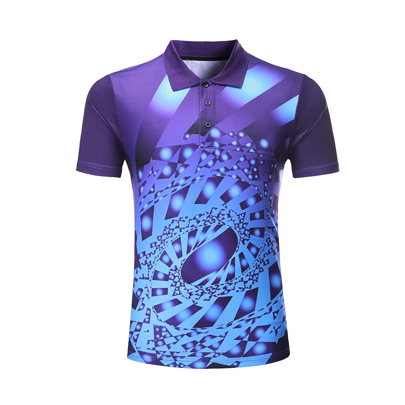 Новая быстросохнущая футболка для бадминтона рубашки Мужская теннисная рубашка
