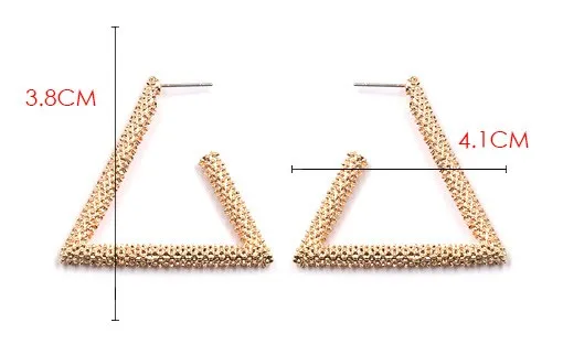 Женские Геометрические серьги модные открытые в стиле панк из сплава цинка |