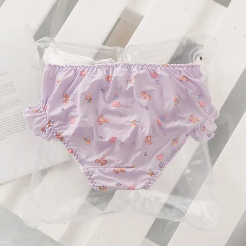 Трусики женские с бантом и оборками принтом|Женские трусики| |