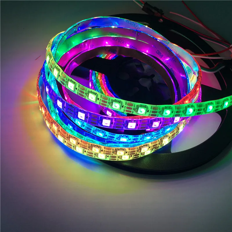 Светодиодный прожектор Pixe 0 5 м 1 2 3 5050 RGB полноцветный светодиодный ws2812b WS2812