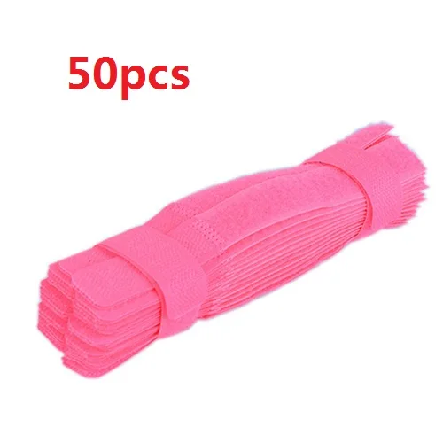 50pcs pink 50/10 шт. кабельный организатор провода зажим для намотки наушники держатель Мышь шнур протектор Кабель HDMI Управление для iPhone USB кабель - Цвет: 50pcs pink
