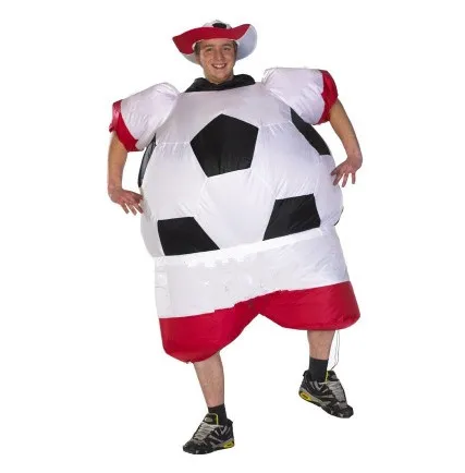 Бесплатная доставка новый надувной футбольный костюм для хэллоуивечерние