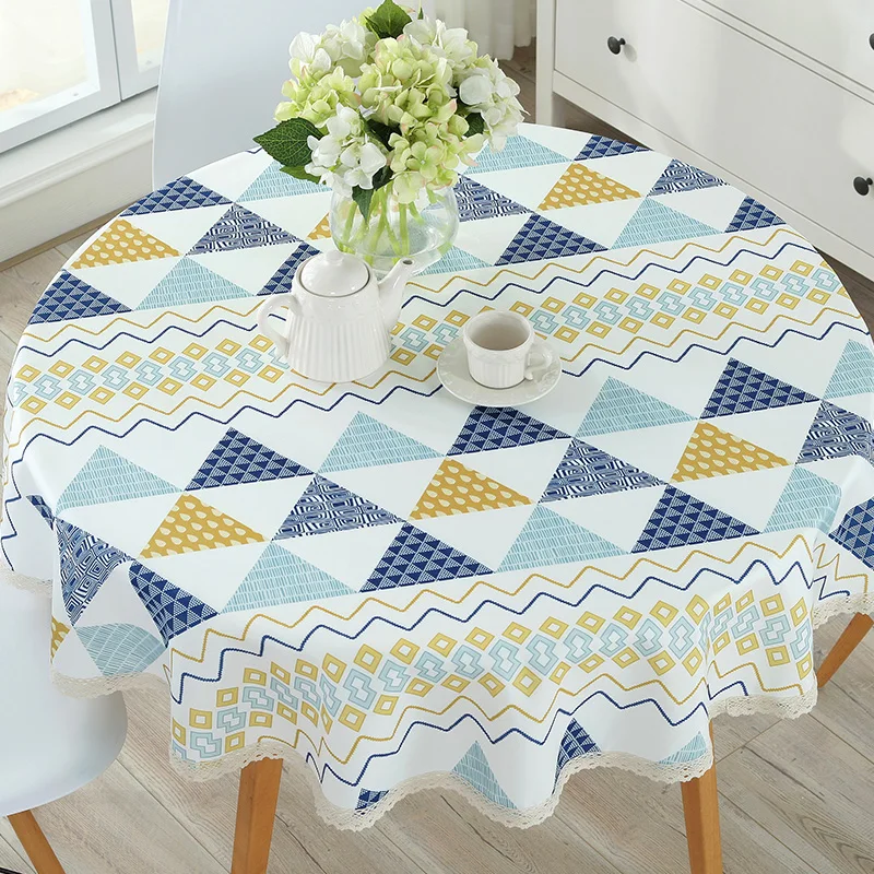 

Rural style Table Cloth Cotton Linen Dining Decorated Mediterranean Style Can Wash The Tablecloth Oil and Water Proof