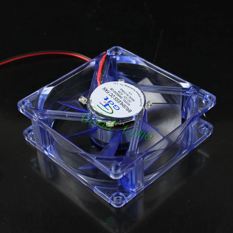 Gdstime синий цвет корпус светодиодный свет мод DC 12V 4Pin 8 см 80 мм x 25 компьютера ПК CPU