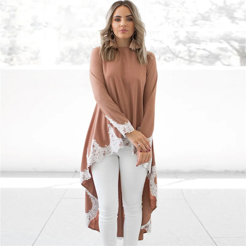 ELSVIOS/модное кружевное платье с принтом асимметричное женское 2018 повседневные