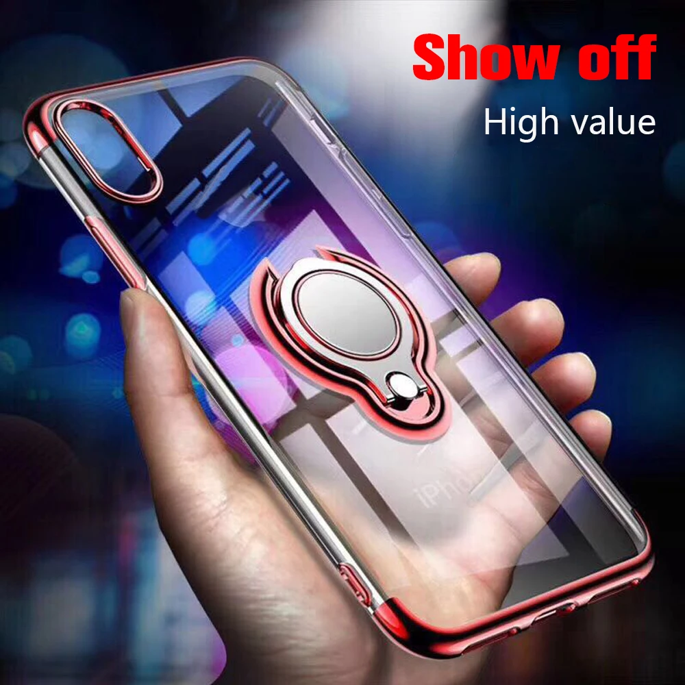 Magnetic Case For Huawei Mate 20 Lite Pro Ring Plating Clear Cover X 10 |