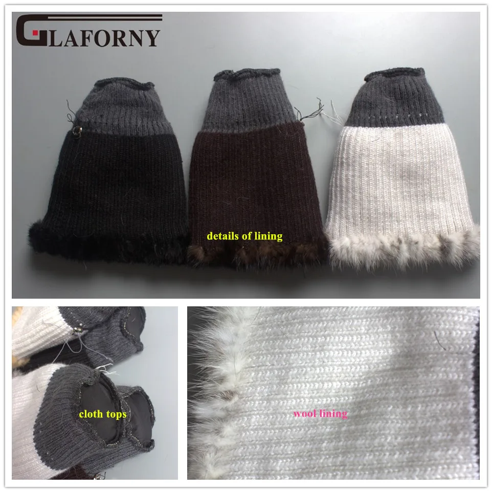 Glaforny, стиль, шапки из натурального меха норки, женские вязаные меховые шапки с серебряными помпоны из лисьего меха, натуральная норка, теплые шапки