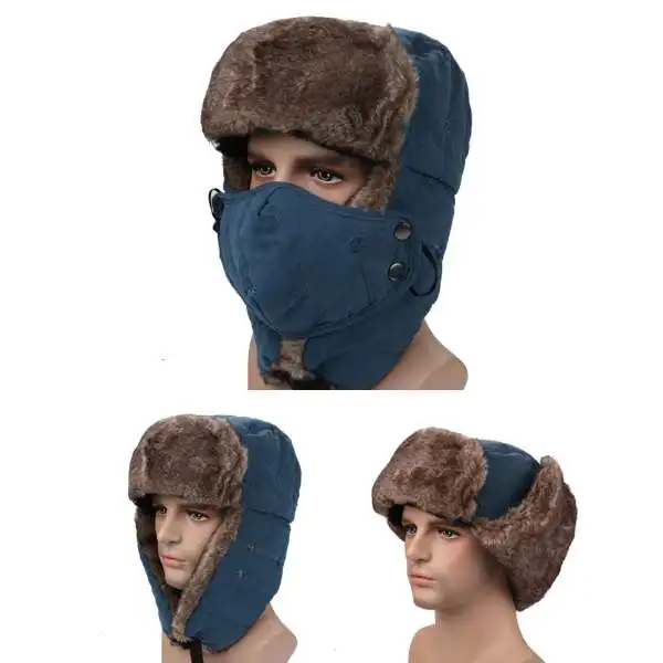 Royal blue Новая зимняя Балаклава Шапка-бини Женская для женщин мужская шапка-маска защищающие от ветра толстые теплые зимние лыжные шапки закрывающая уши шапка - Цвет: Royal blue
