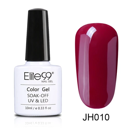 JH010 Elite99 винно-красная серия 12 Цветов Палочки 1 УФ лак для ногтей Гель-лак для ногтей светодиодный ногти с uv-фильтром маникюра 10 мл Гель-лак для ногтей - Цвет: JH010