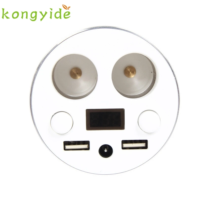 Car-stlyling kongyide Aluminium Alloy Car Chargers with 2 USB Ports and Sockets Cigarette td17 dropship | Автомобили и мотоциклы