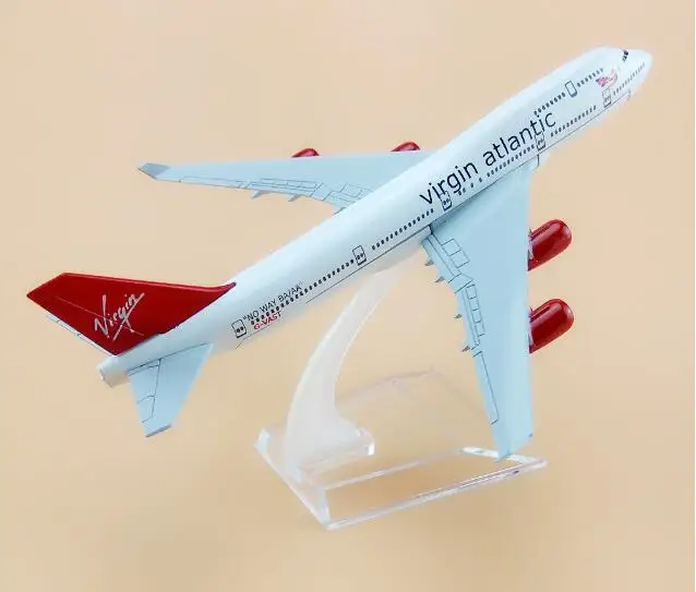 plane model B747 The British Virgin Atlantic Airways aircraft Metal simulation airplane for kid toys Christmas gift | Игрушки и хобби