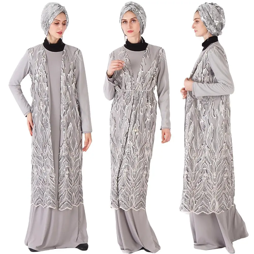 2019 abaya Дубай роскошное высококлассное мусульманское платье с блестками вышивка