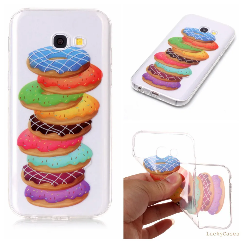 High Quality new Soft Silicone TPU phone case For Samsung A3 2017 A320 etui conque with Doughnut feather Dreamcatcher Pattern |