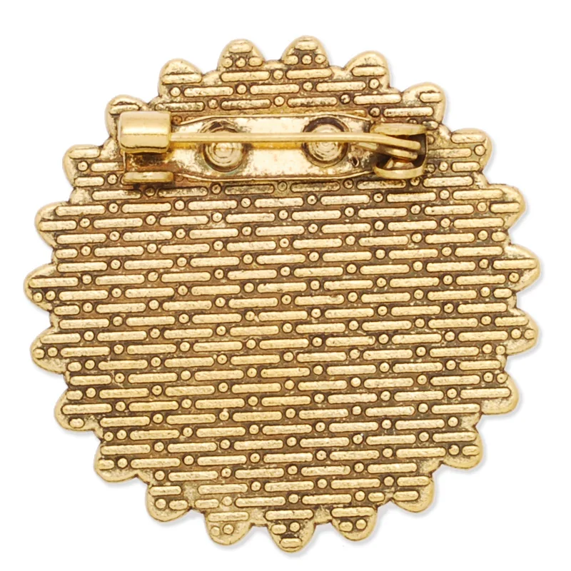 

20 mm Inner Dia Brooch Back Bar Pins, Gold Tone Brooch Base Spacers with Safe Lock Pin for Jewelry DIY-C4068