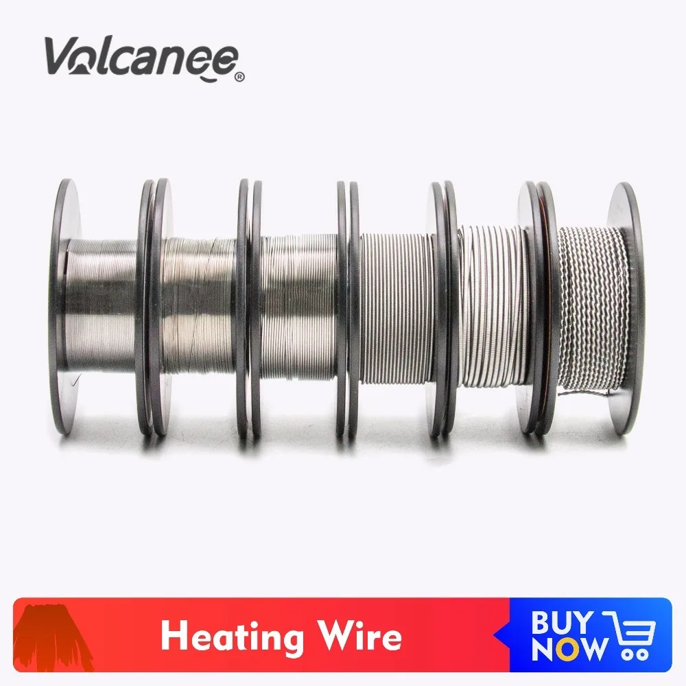 Volcanee Alien Клэптон Тигр A1 SS316L Ni80 нихромовая Плавленая Clapton проволочная катушка mtl RDA Ремонтопригодный распылитель Alien Clapton Отопление