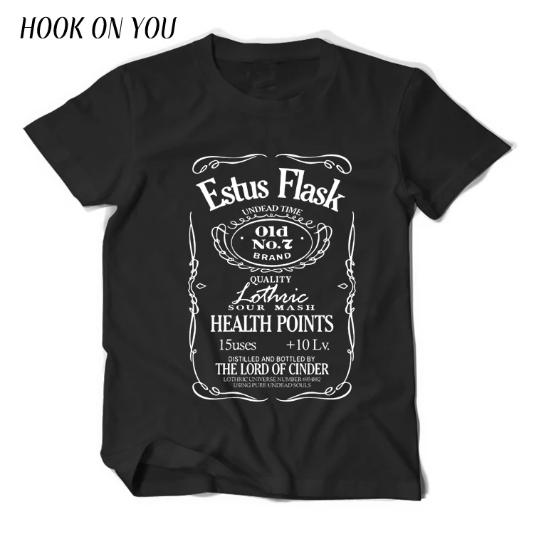 Футболки Dark Souls 2 Estus Flask футболка игра 3 Black Knight sun Camiseta camisa Повседневная с коротким
