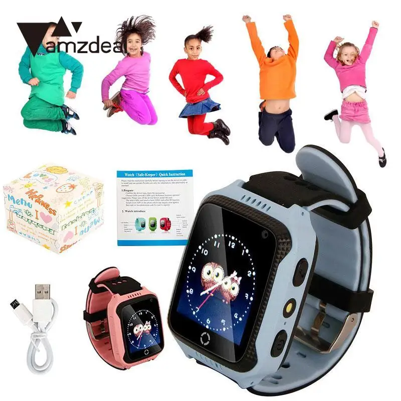 Amzdeal высокое качество 1 44 ''дюймовый смарт-часы трекер GPS SIM карта голосовой