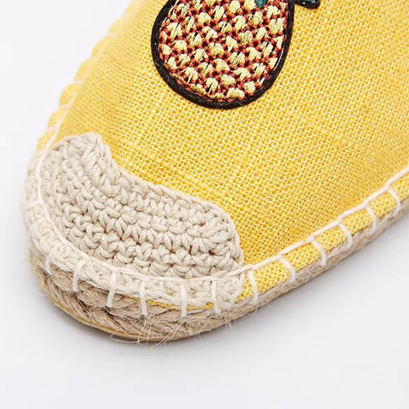 Модные повседневные женские Espadrilles туфли на плоской подошве в этническом стиле с