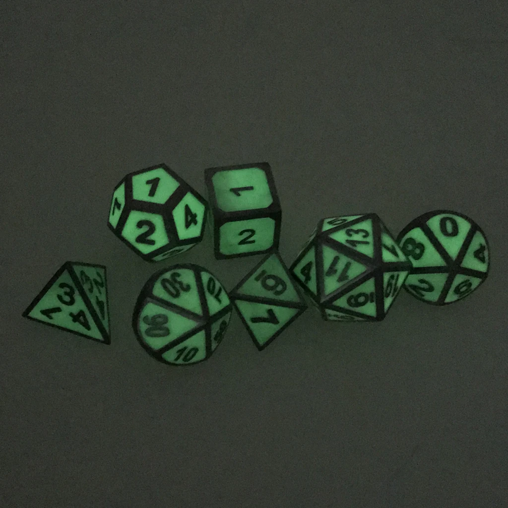 Цинковый сплав 7 кубиков набор D4-D20 для D& D ролевых игр Подземелья и Драконы DND карточка MTG игры для кемпинга путешествия кости подарок
