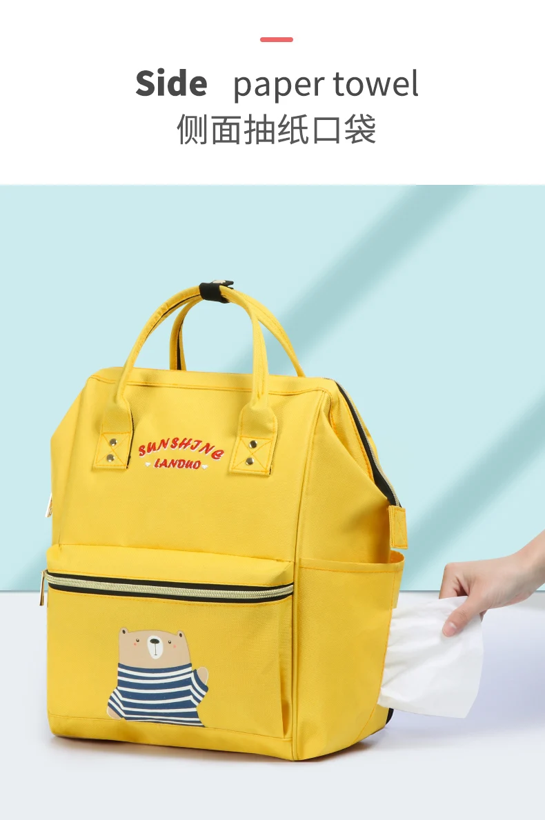 Новые сумки для подгузников LAND Mommy рюкзаки с персонажами мультфильмов сумки для мам рюкзак для подгузников для малышей сумка для прогулки с ребенком принт с животными MPB95