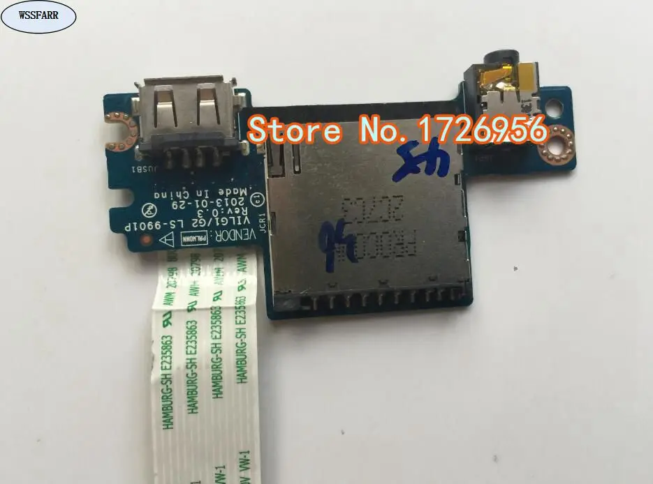 Оригинальный Для Lenovo G400S G500S G505S считыватель звуковых карт USB порт доска с кабелем