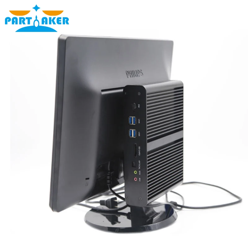 Мини ПК par57 B2 i7 Barebone HTPC Nuc Безвентиляторный Компьютер Broadwell 5Gen Core 5500U/5550u Wifi|mini pc